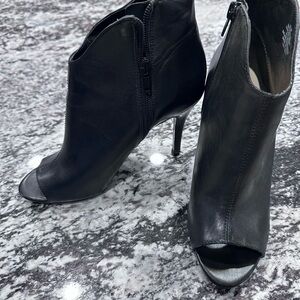 Elegant Black Peep-Toe Heels